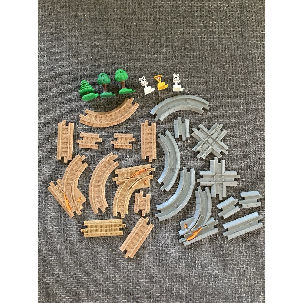 Geo Trax Lot Fisher Price Geotrax Tracks 25+ Parts Replacement Track Trees